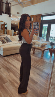 Diva Luxe Black Straight leg Joggers