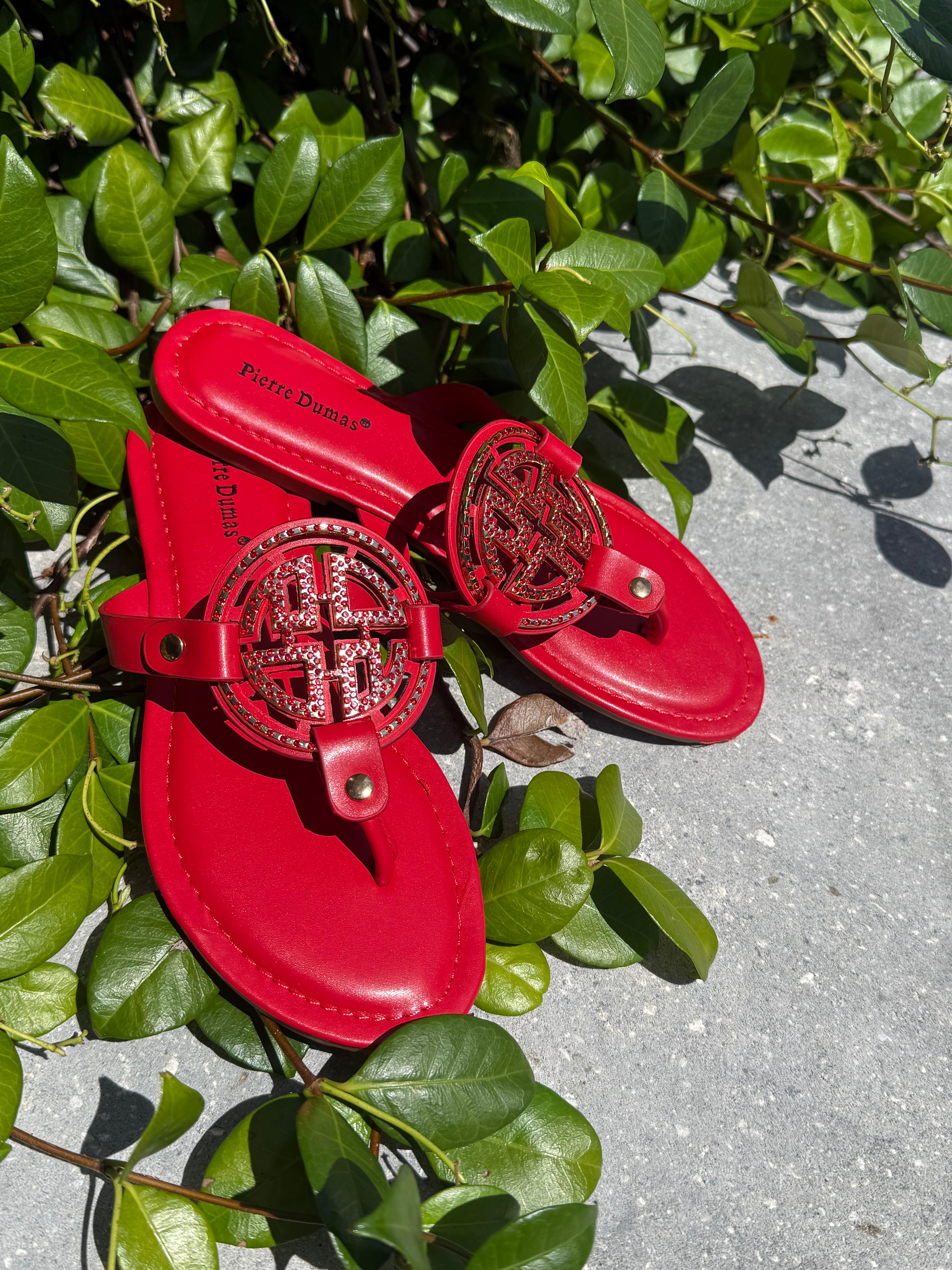 Red Diva Crystal Inspired Sandals