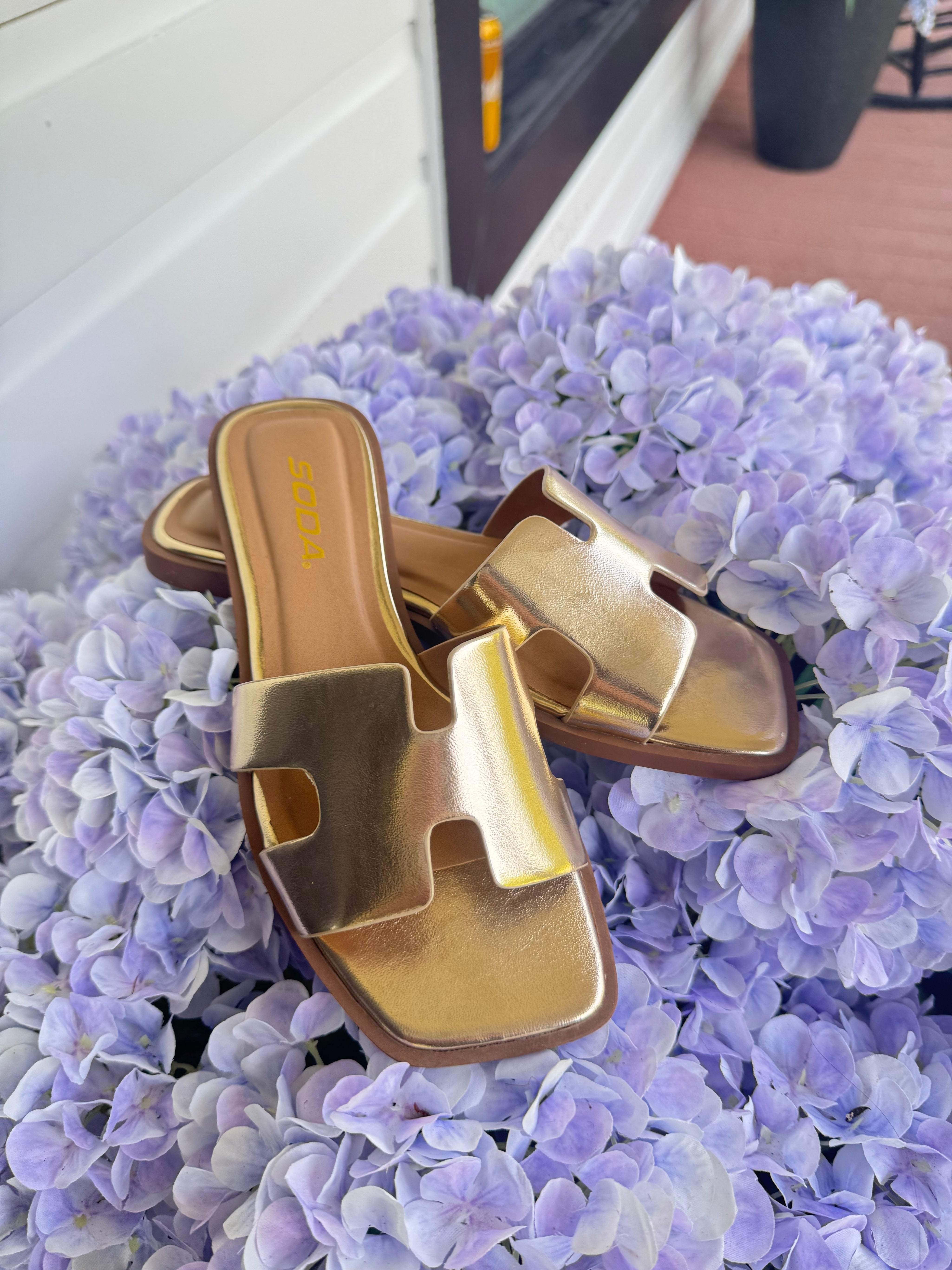 Gold Inspired Open Sandals