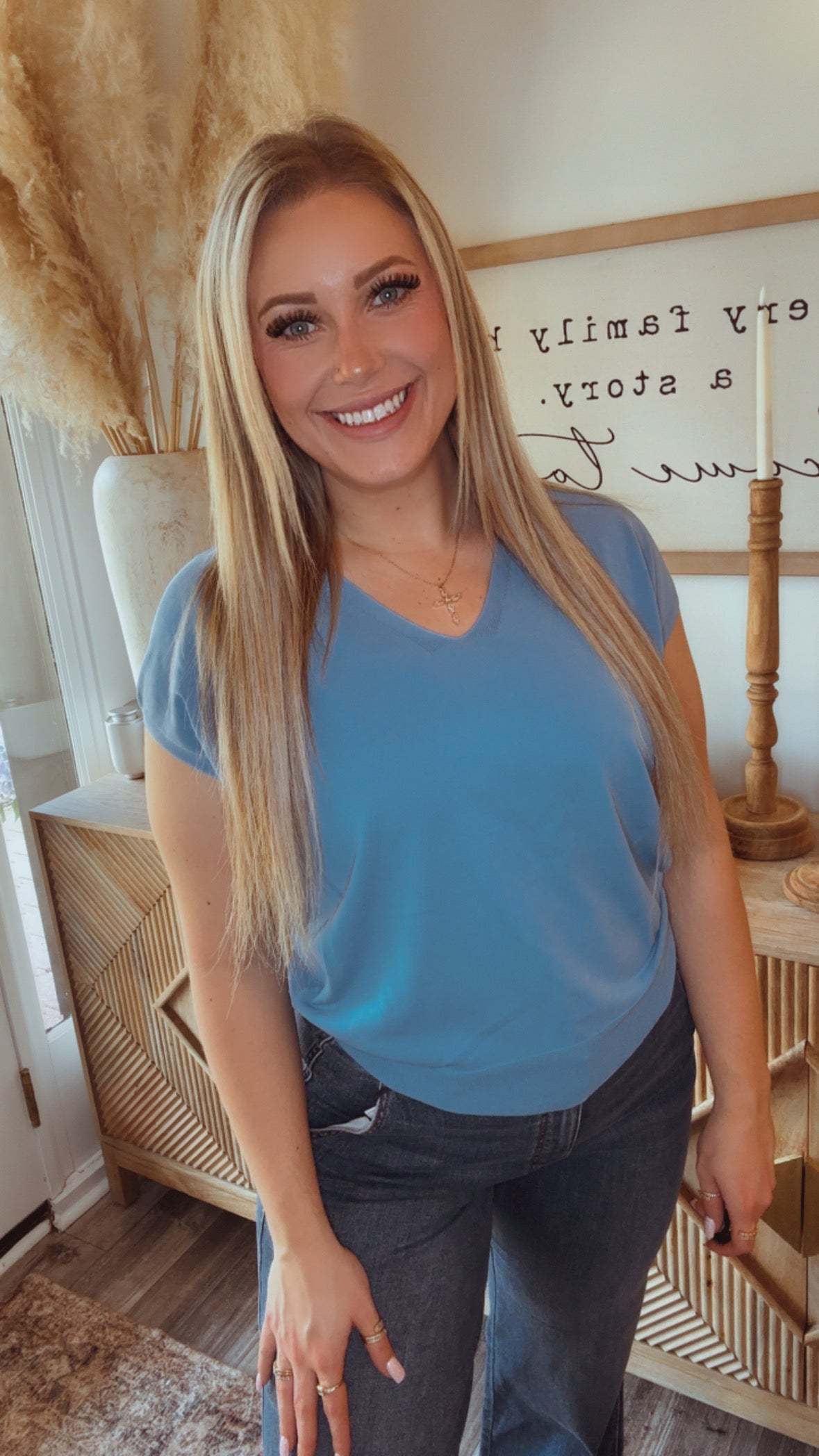 “Cold never bothered me anyways” Soft Periwinkle Cap Sleeve Top
