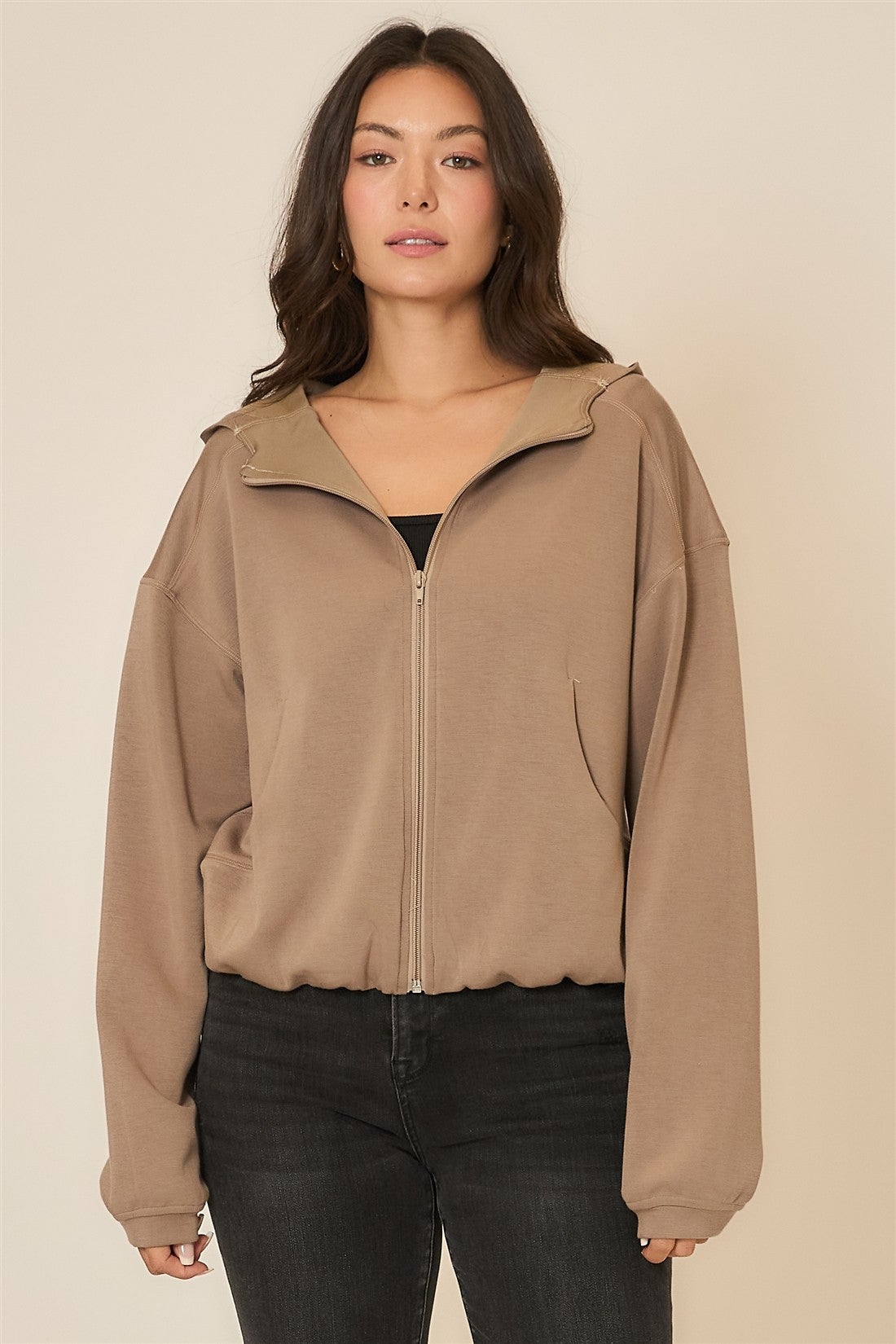 Cozy Co Mocha Hoodie Jacket