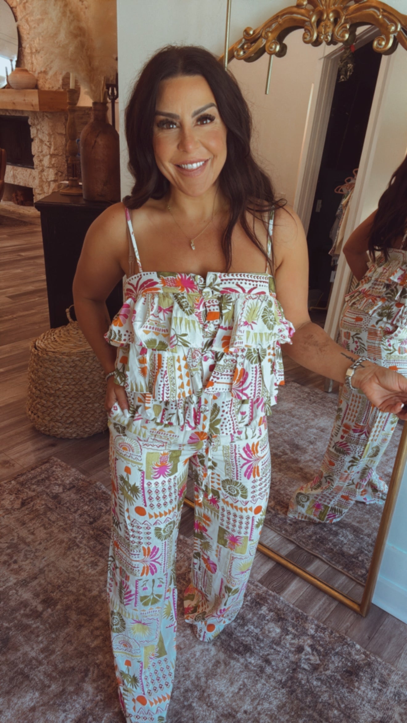 Chic Multicolor Rayon Joggers