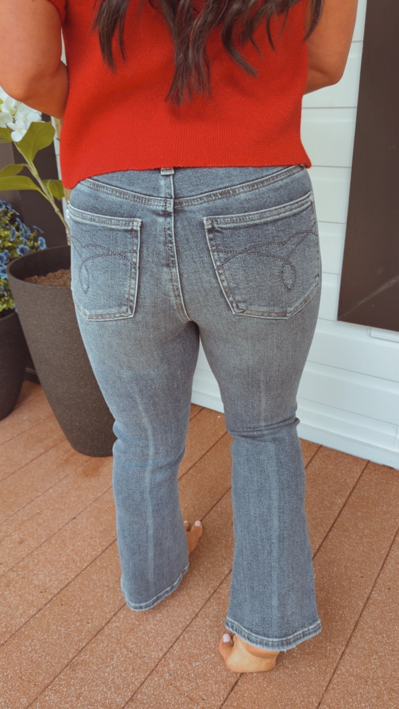 Judy Blue Medium High Wash Tummy Control Kick Flare Jeans