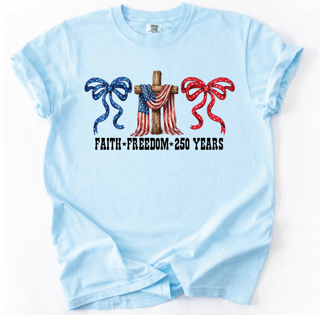 Bows Faith Freedom Graphic Tee