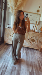 Rae Mode Green Wide Leg Joggers
