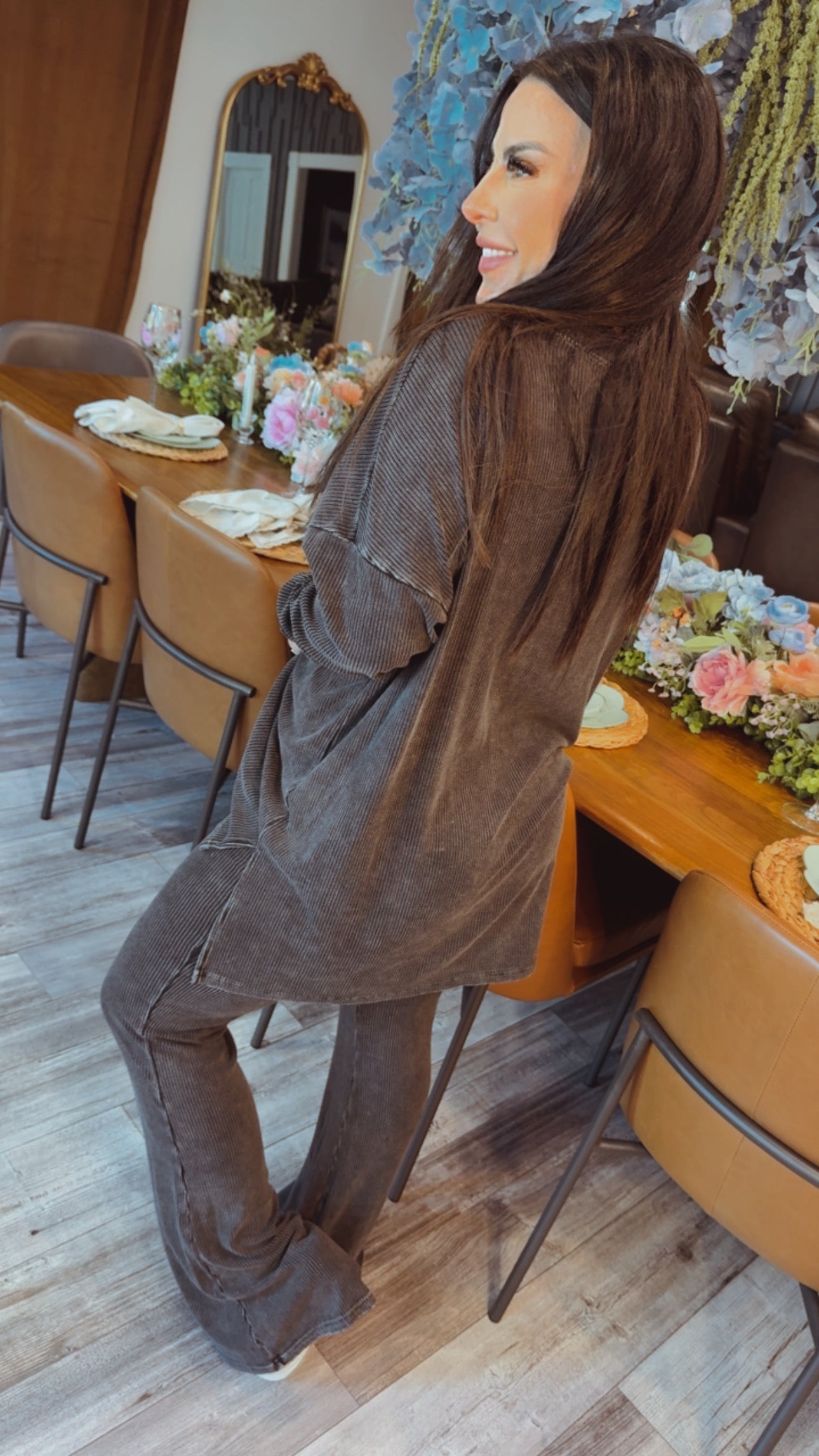 Charcoal  Ribbed Ultra Soft Joggers Stitch&Co