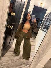 Luxe Brown and Gold Button Jacket