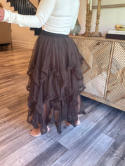 Midnight Mocha Sheer Skirt