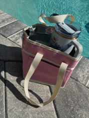 Pink and White Cooler Caddy Bag
