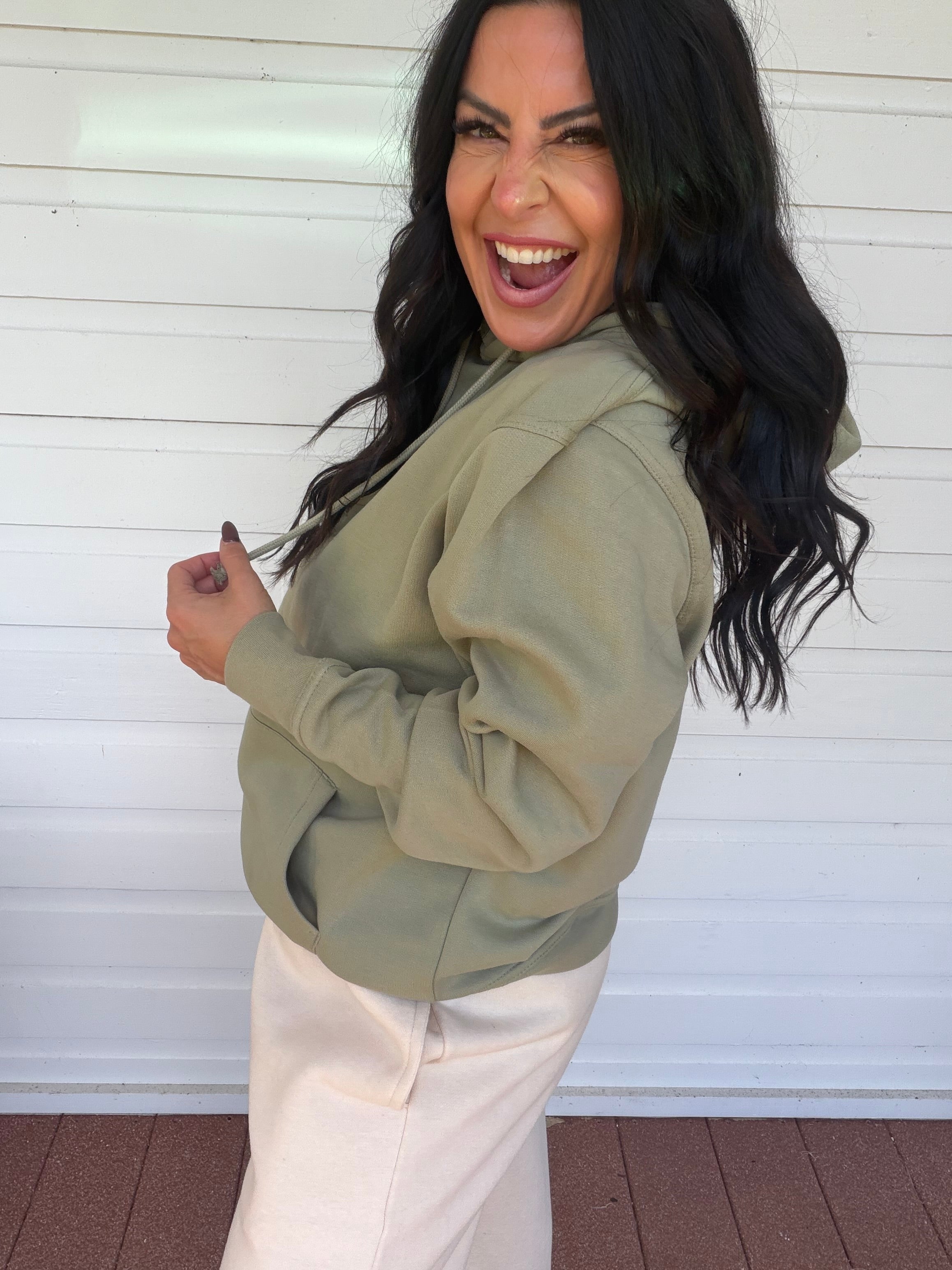 Ultra Soft Sage Long Sleeve Hoodie