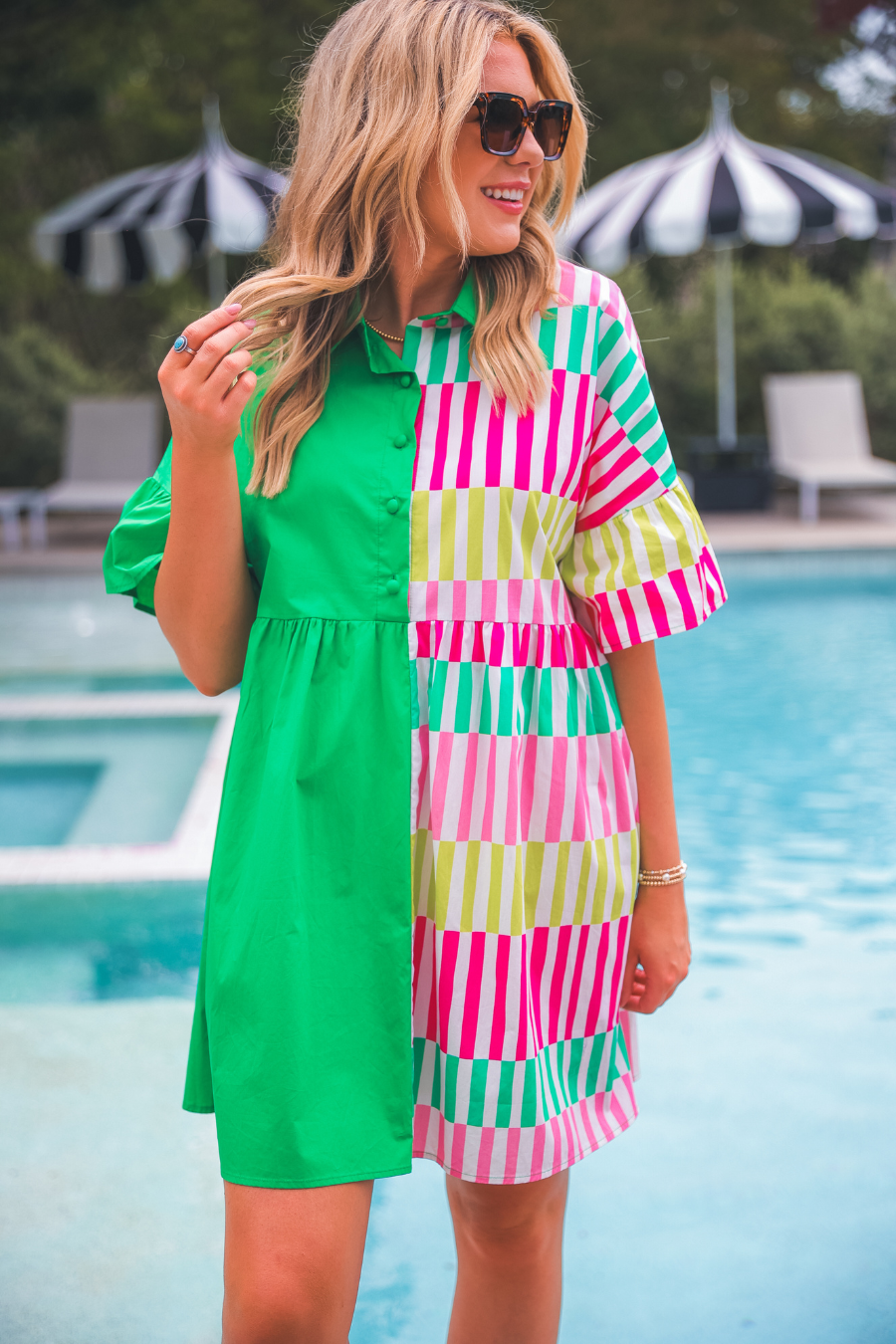 New To Town Dress, Green