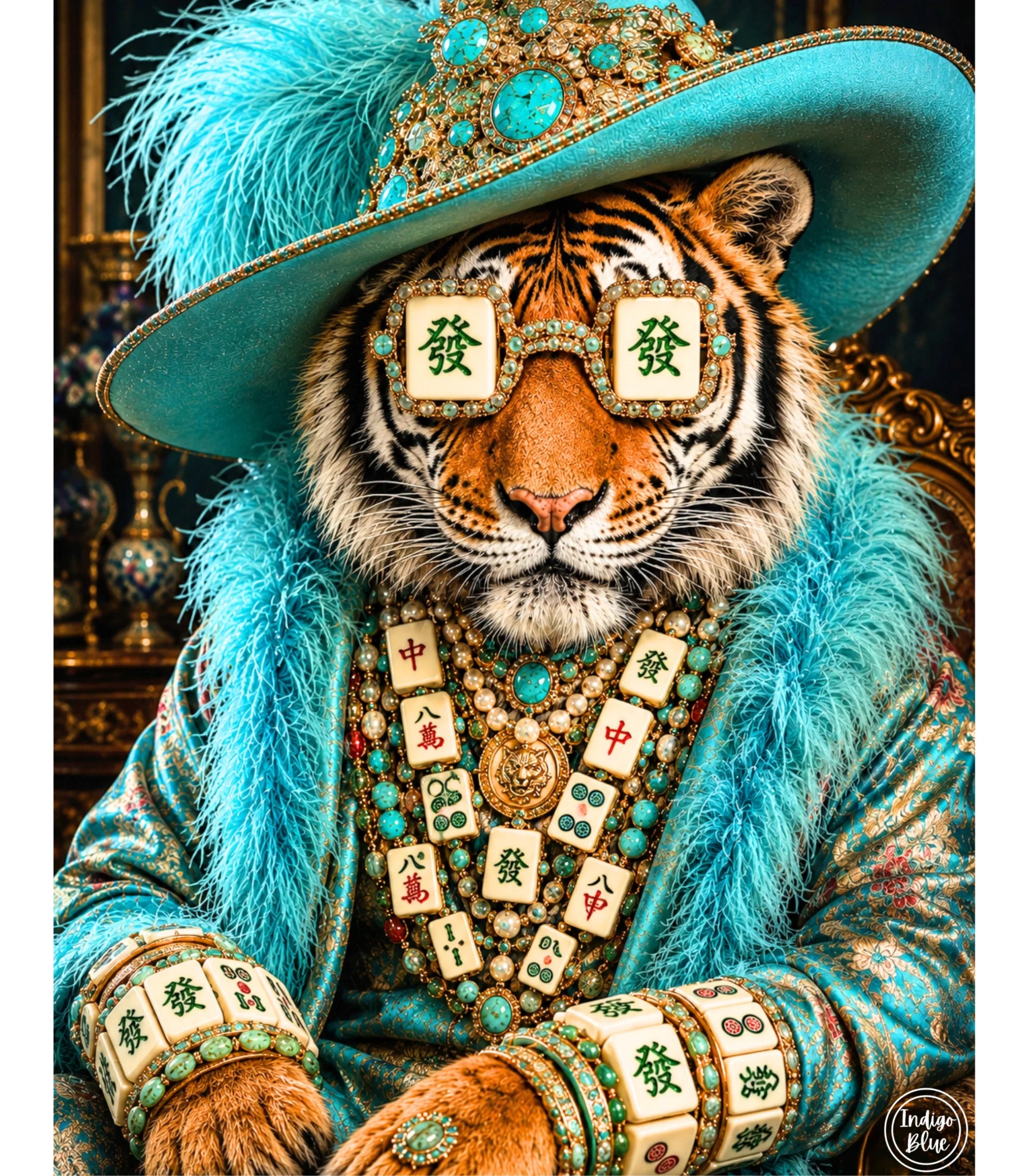Indigo FEATHER Game BlueTiger King