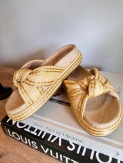 Mia Natural Knot Strap Sandals