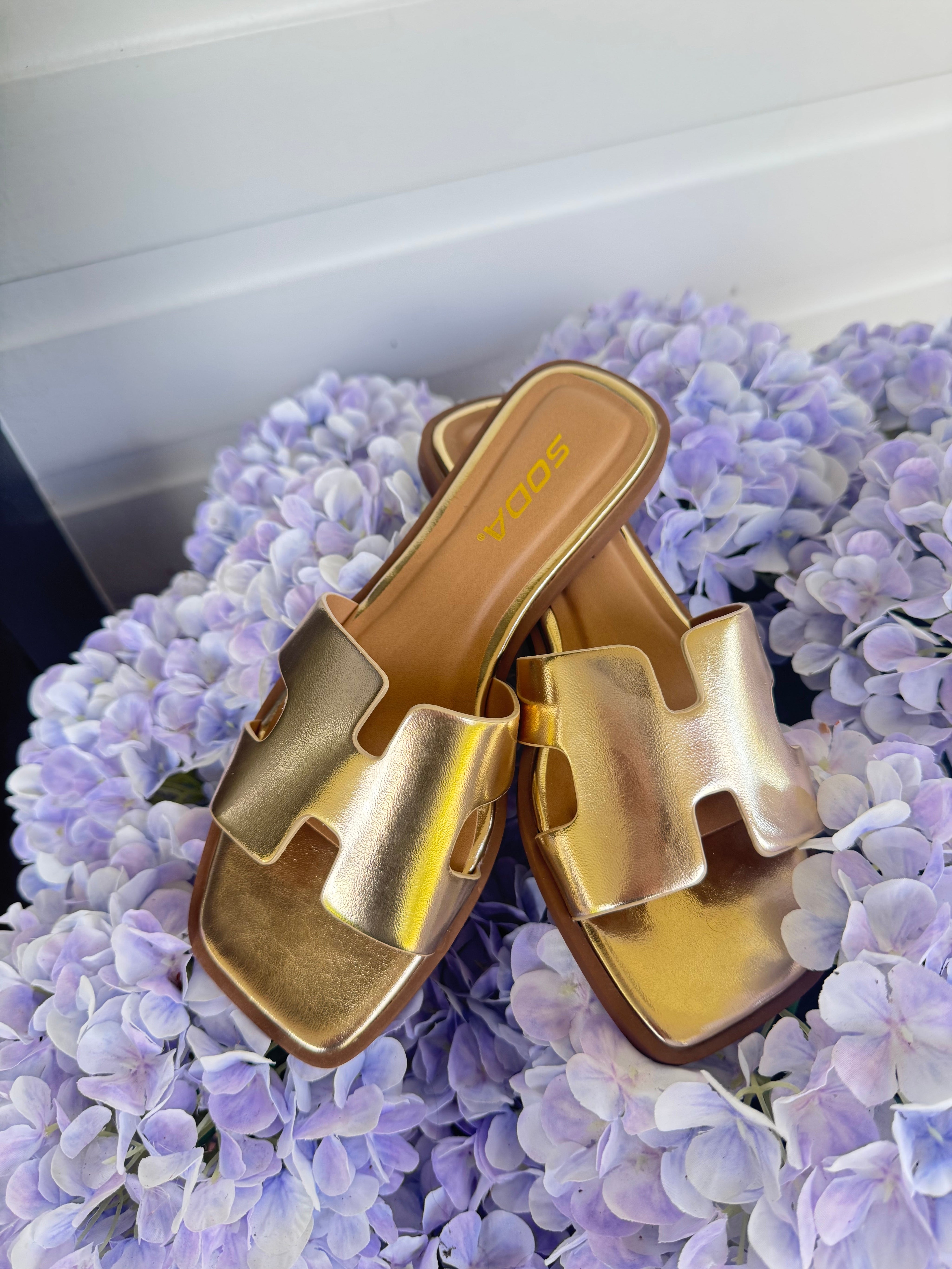 Gold Inspired Open Sandals