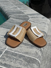 Mia Natural Whicker Sandals