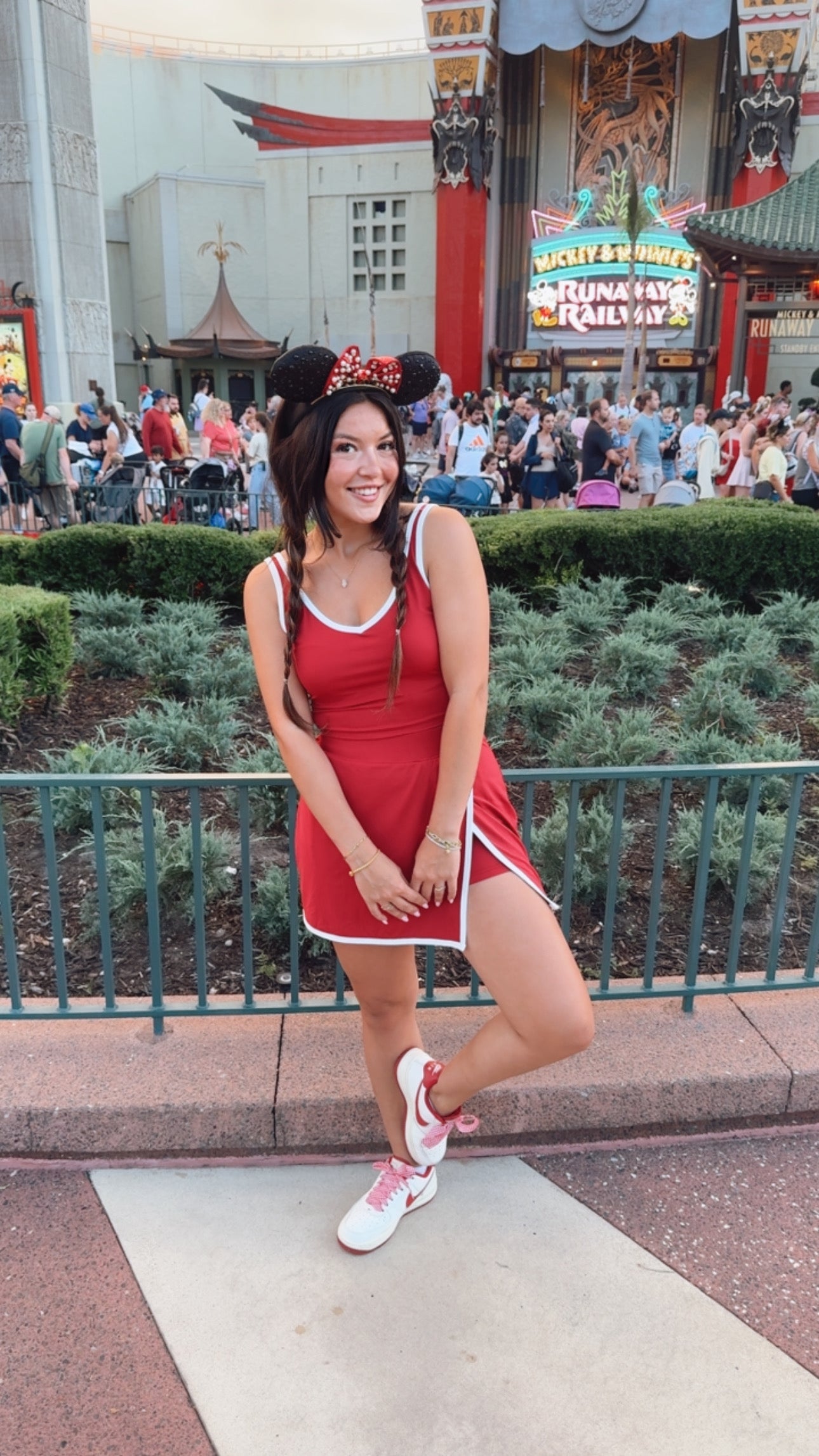 Ultra Soft  Crimson and white Top and Skort Athletic Set