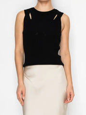 Stitch and CO Chic Black Elevated Cut out Sleeveless Top