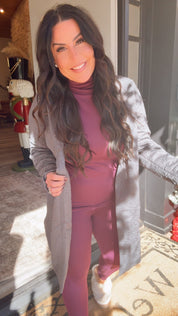 Chic Charcoal Floral Blazer