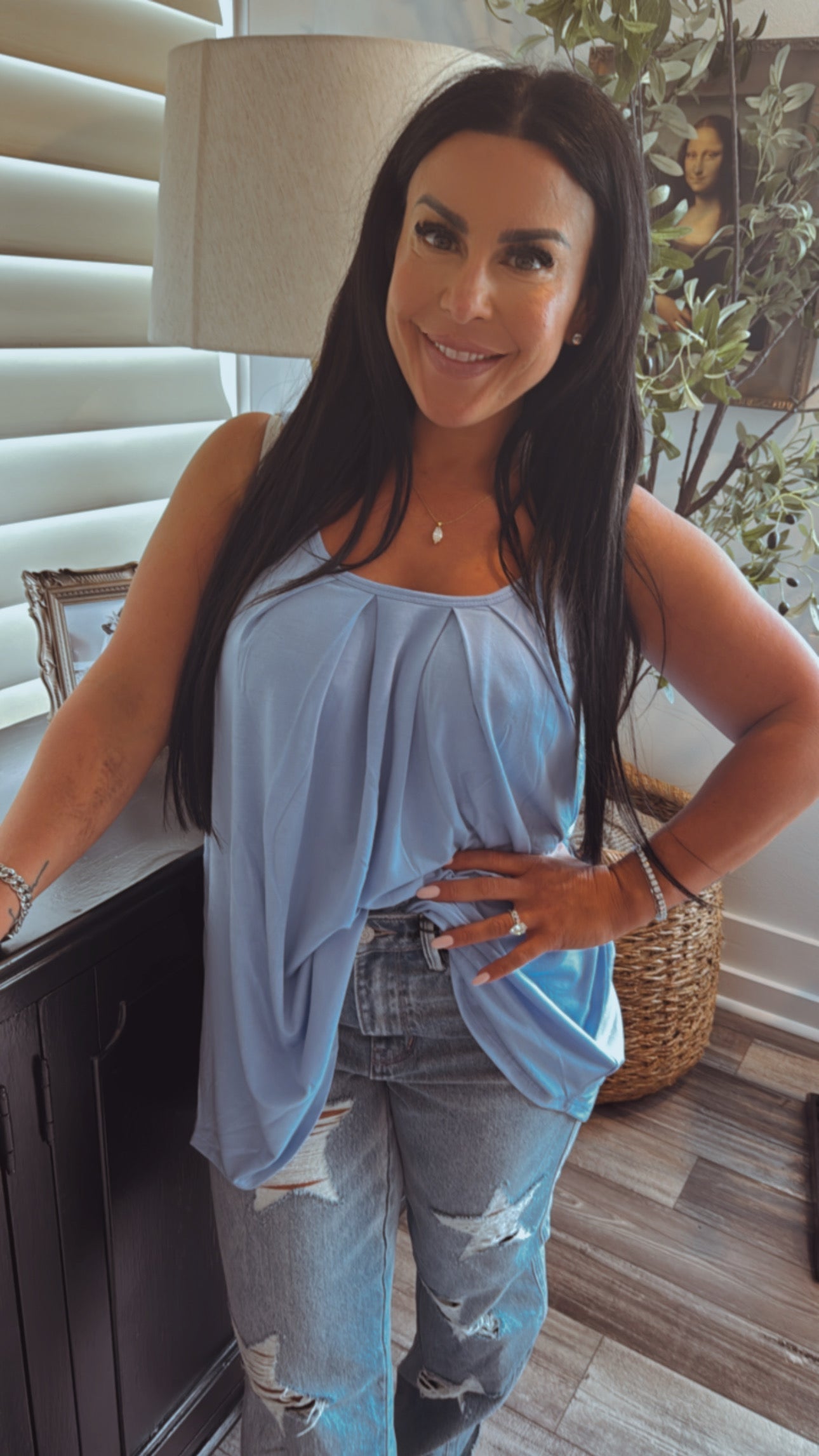 Soft Light Blue Tunic Tank