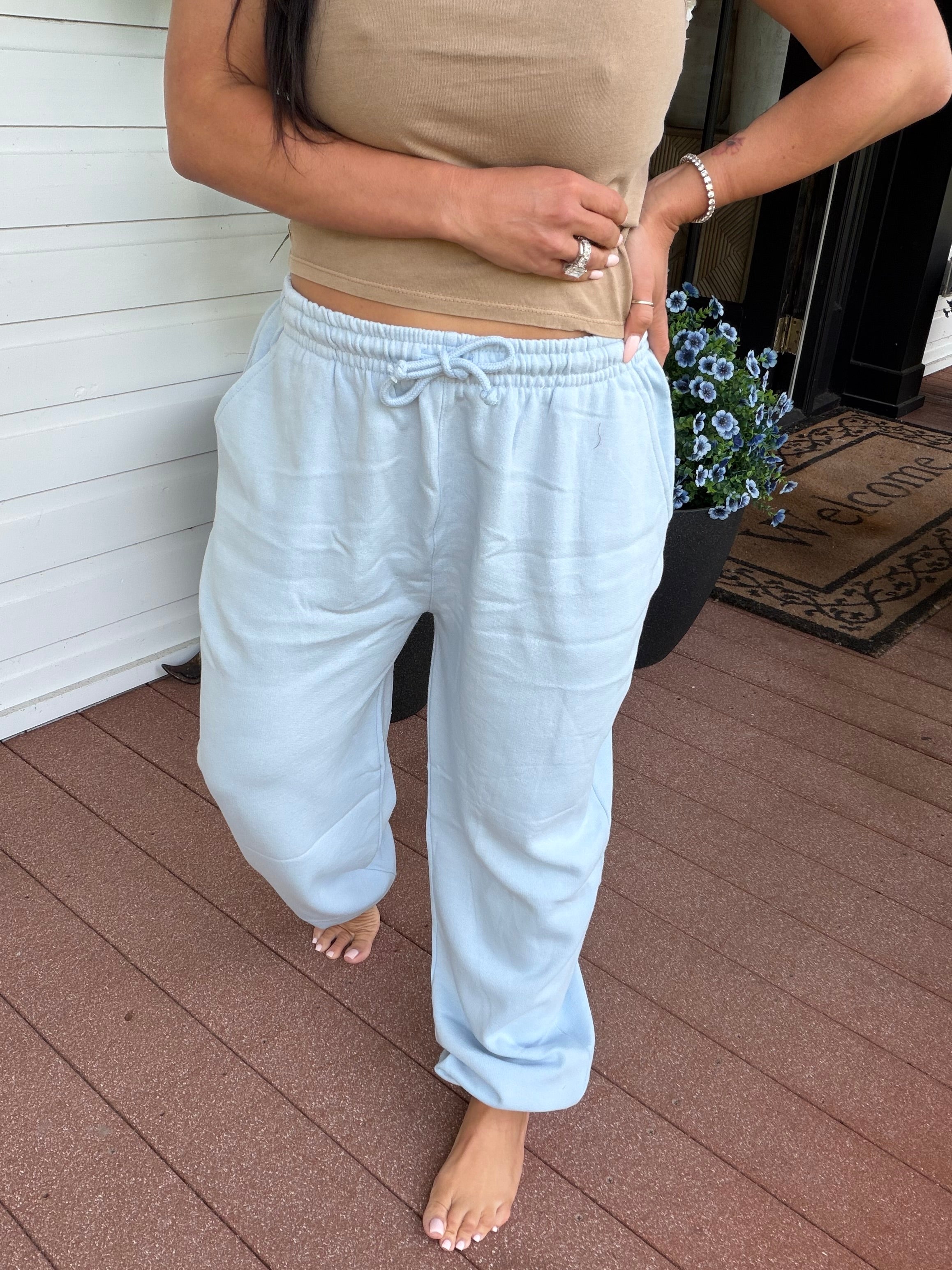 Ultra Soft Long Light Blue Joggers