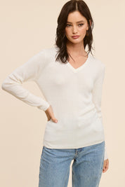 Ivory Merino Wool White Sweater