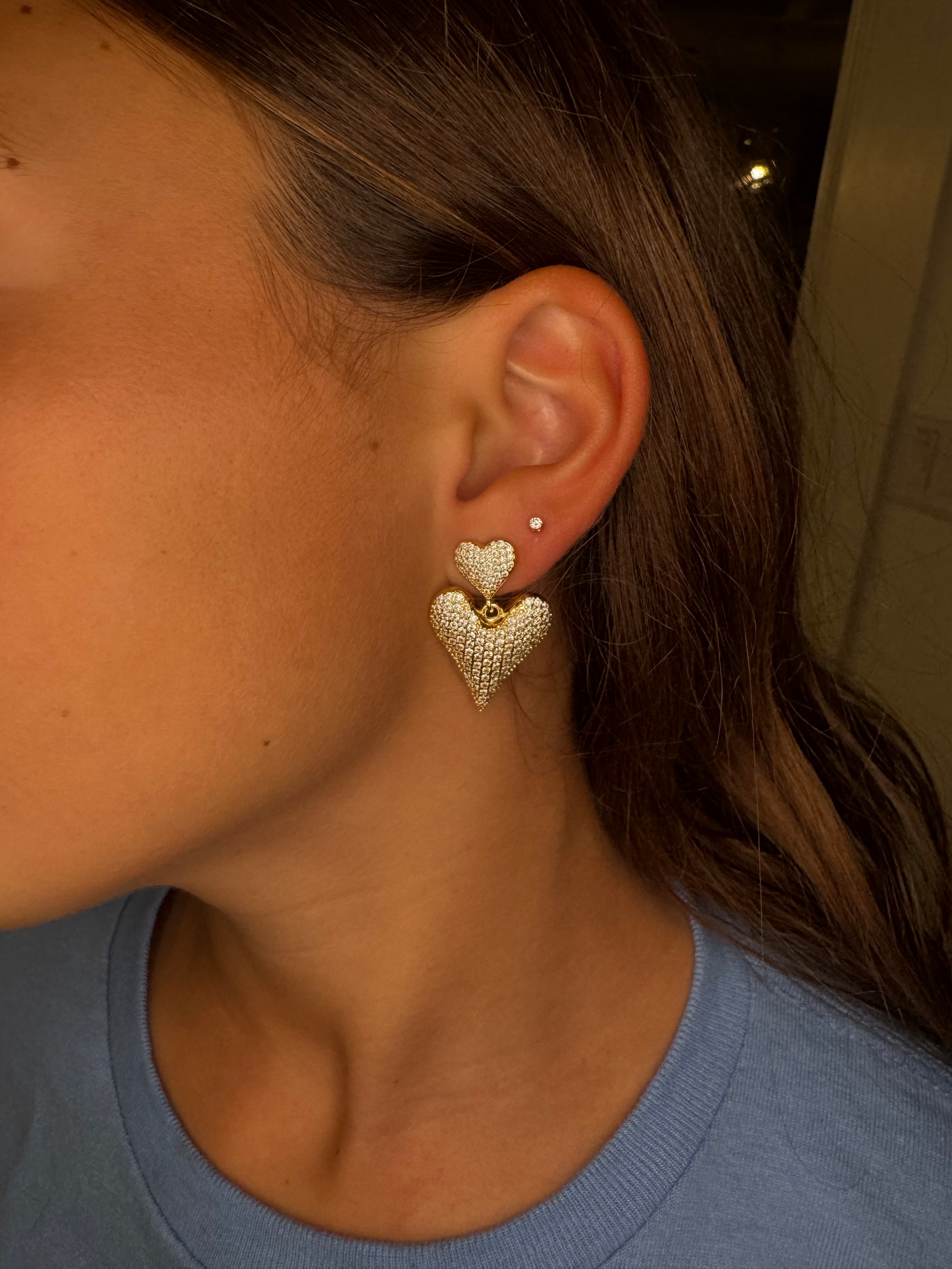 B.B.Lila Heart Hug Earrings