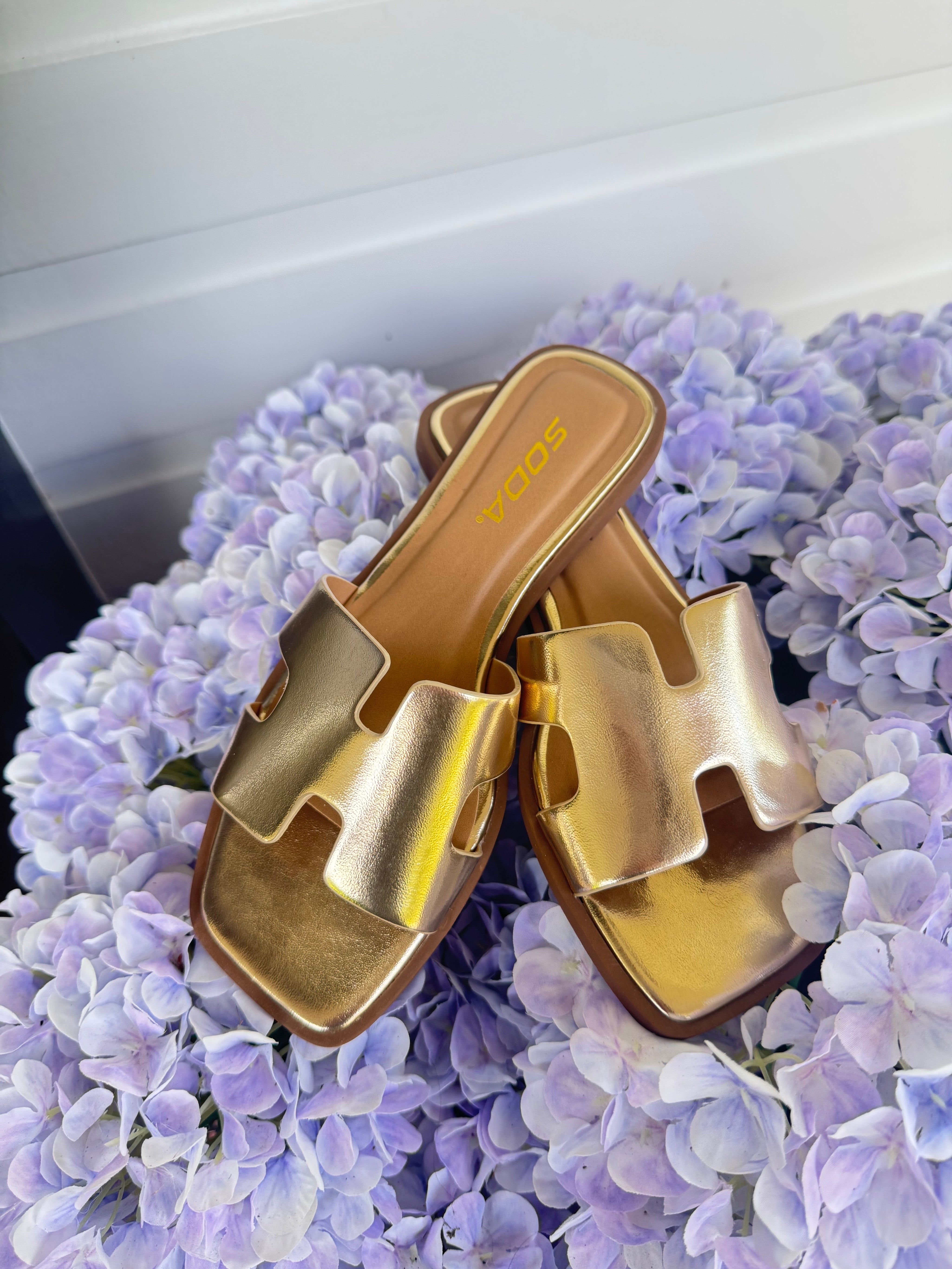 Gold Inspired Open Sandals