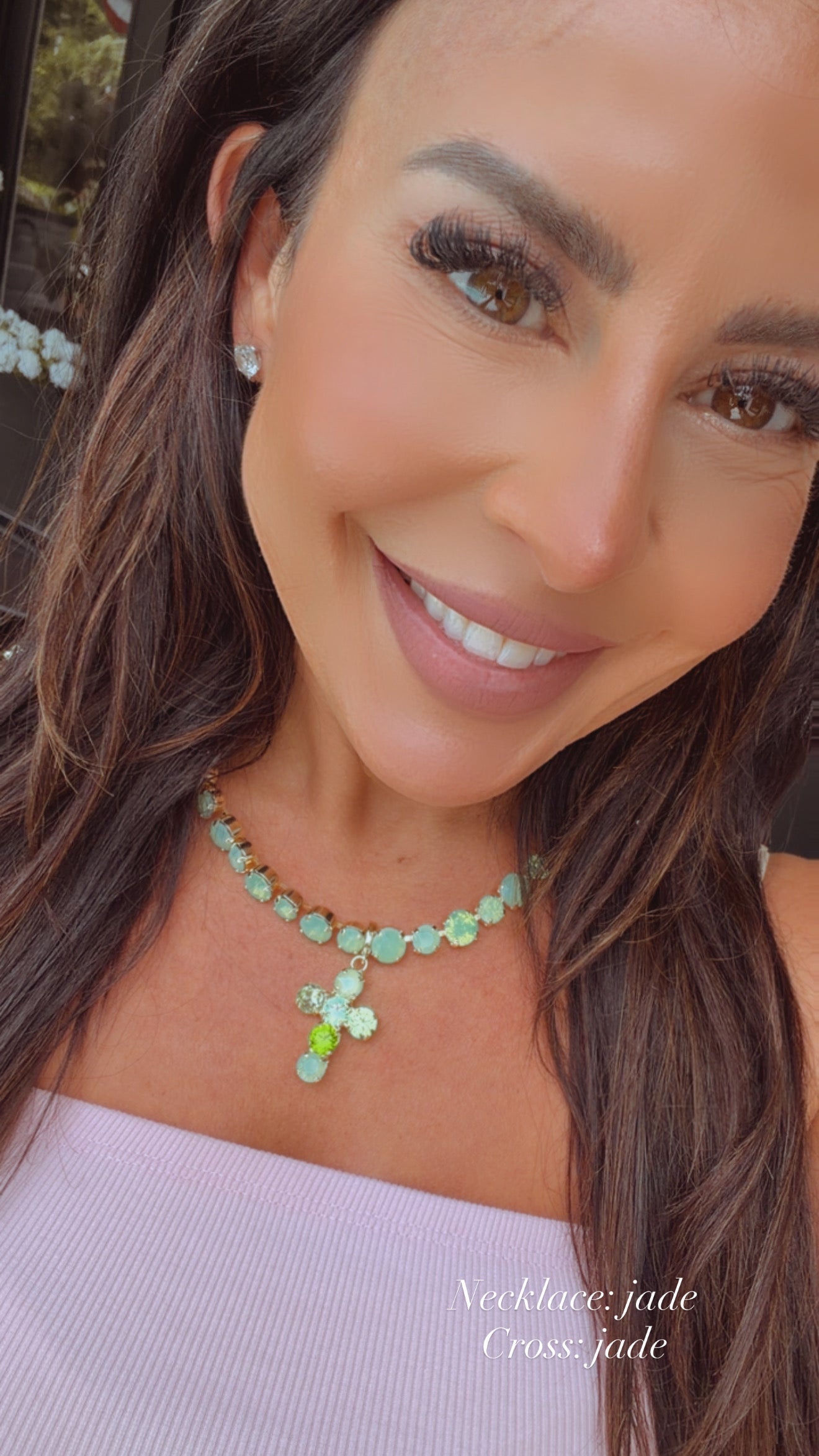 Diva Crystal Mini Cross Charm