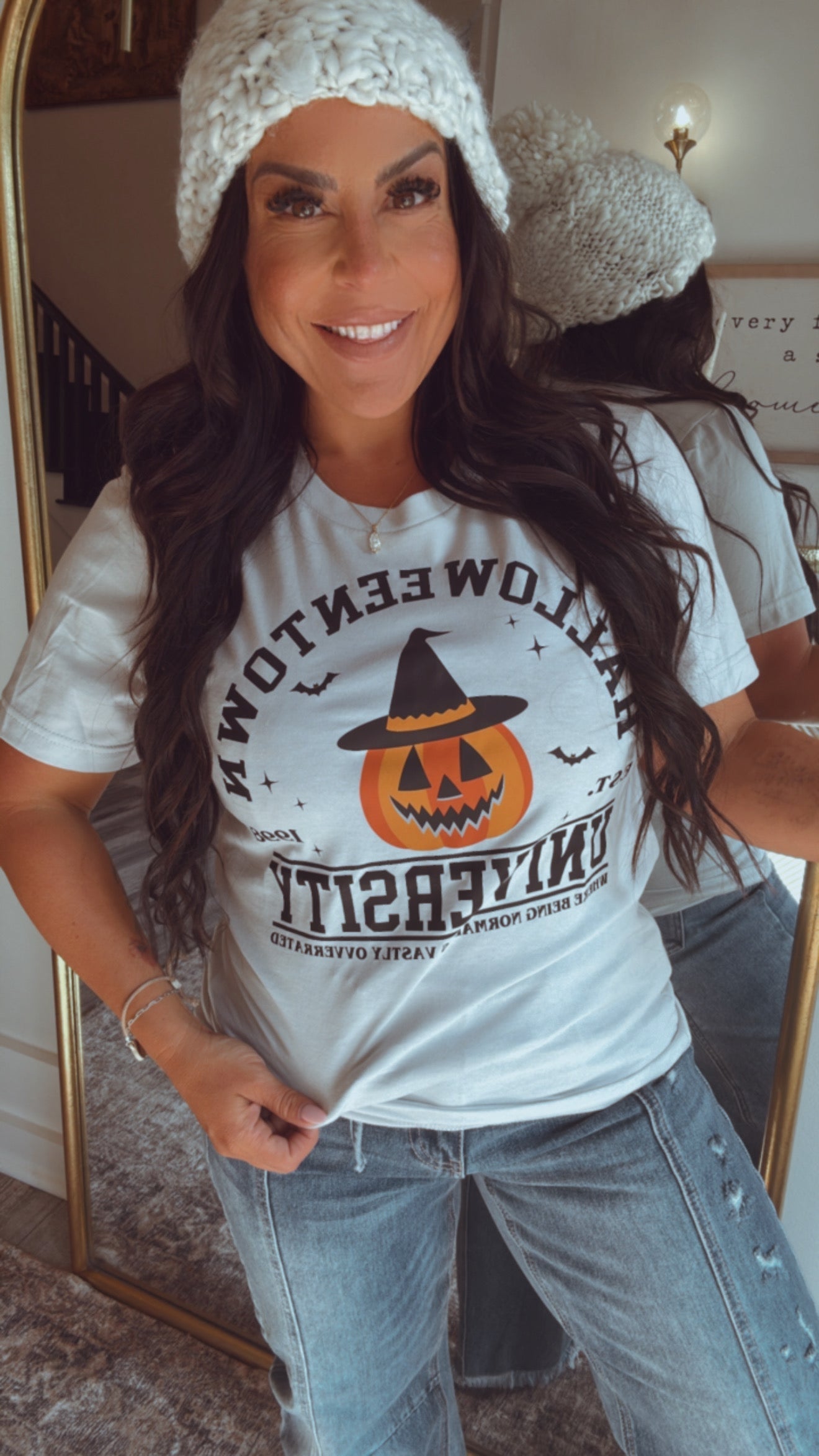 Halloween Town University Graphic Top