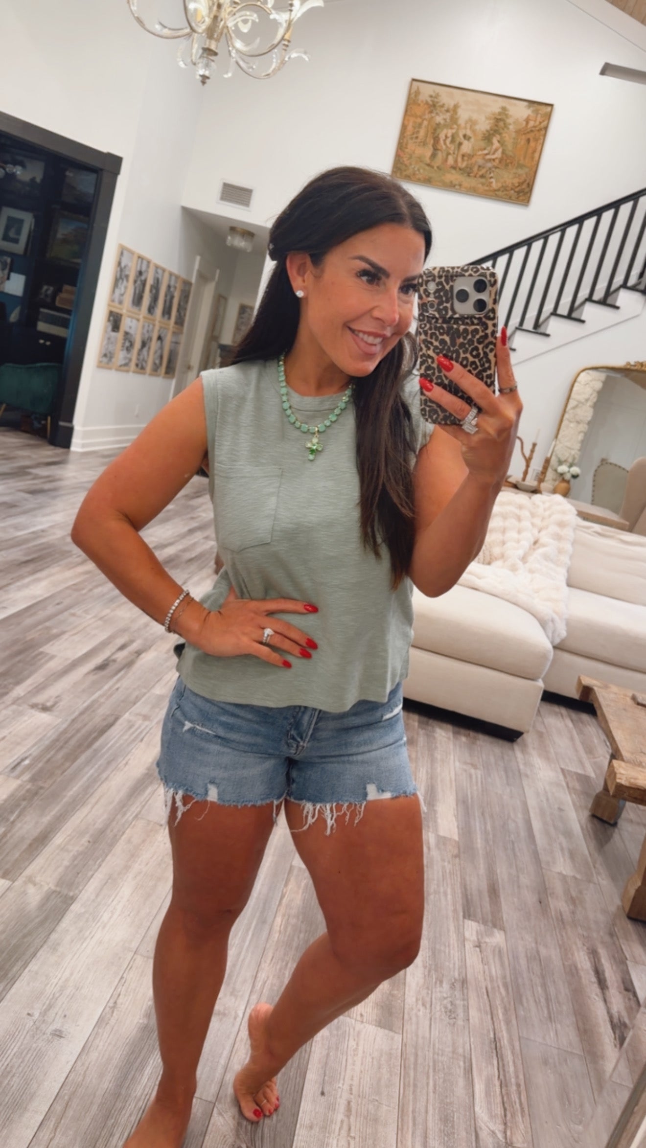 Sage Green Lightweight Tank