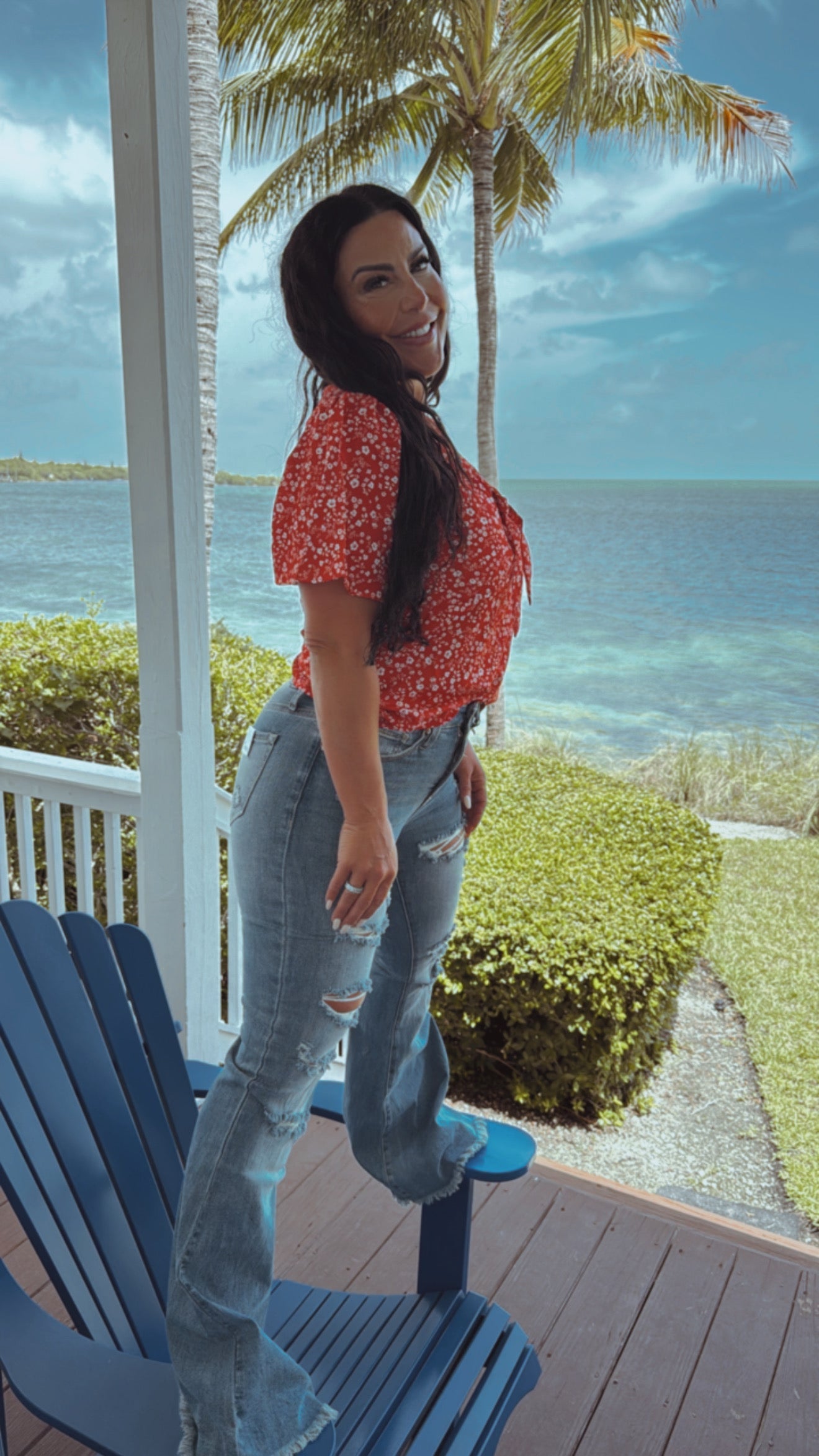 High Rise Heavy Distressed Boot Cut Special A Jeans