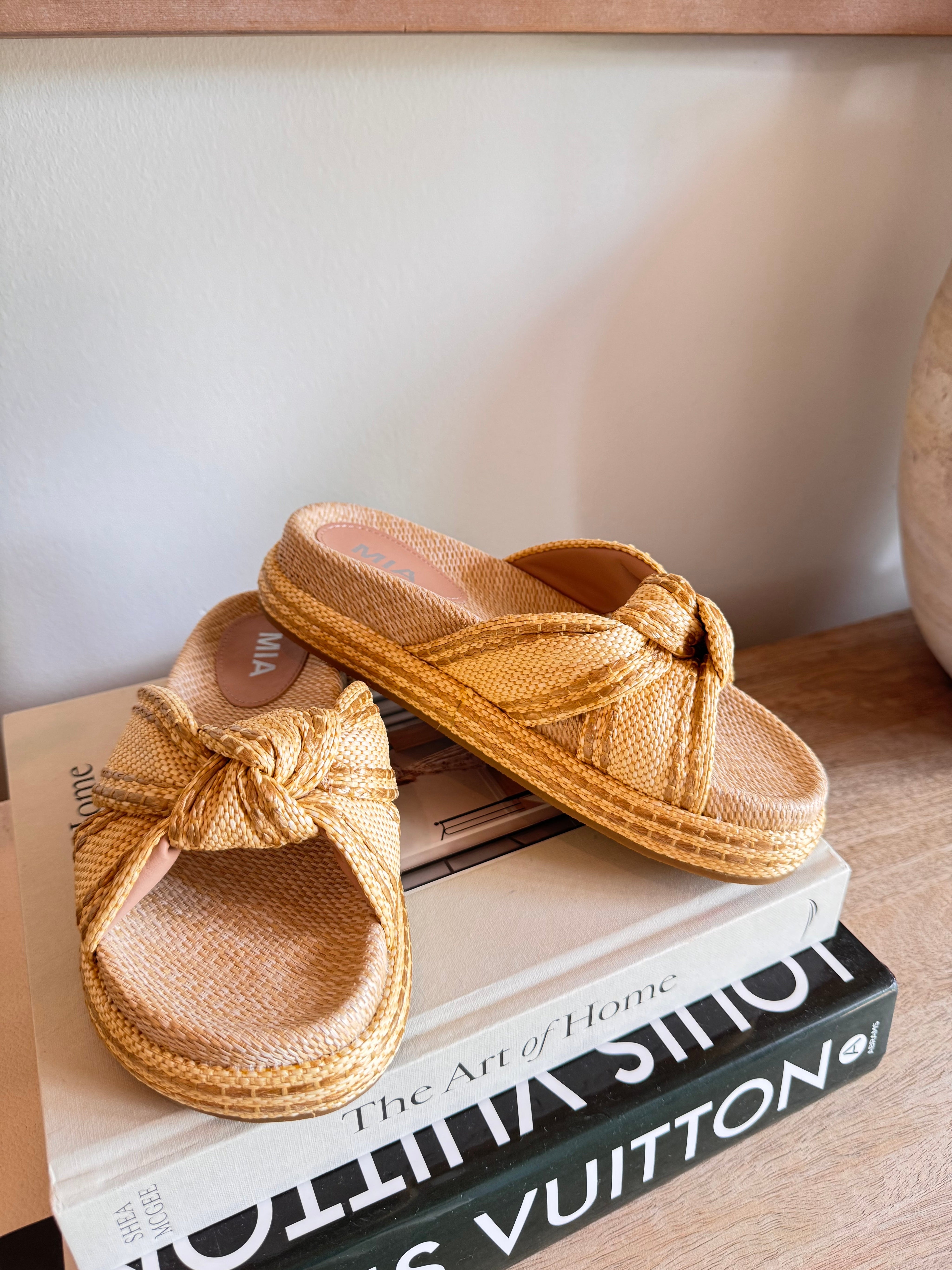 Mia Natural Knot Strap Sandals