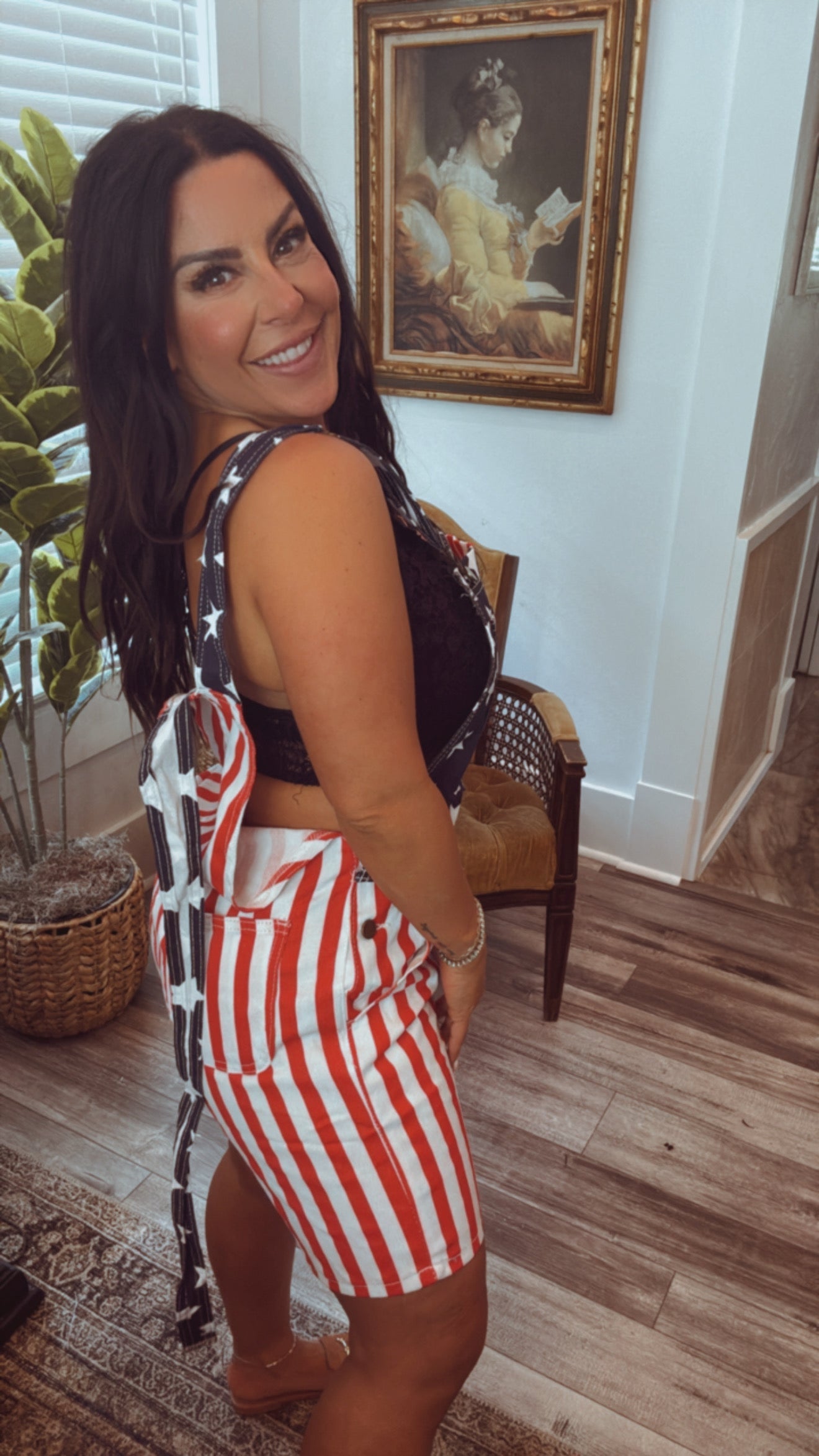 Starz and Stripes Denim Overalls