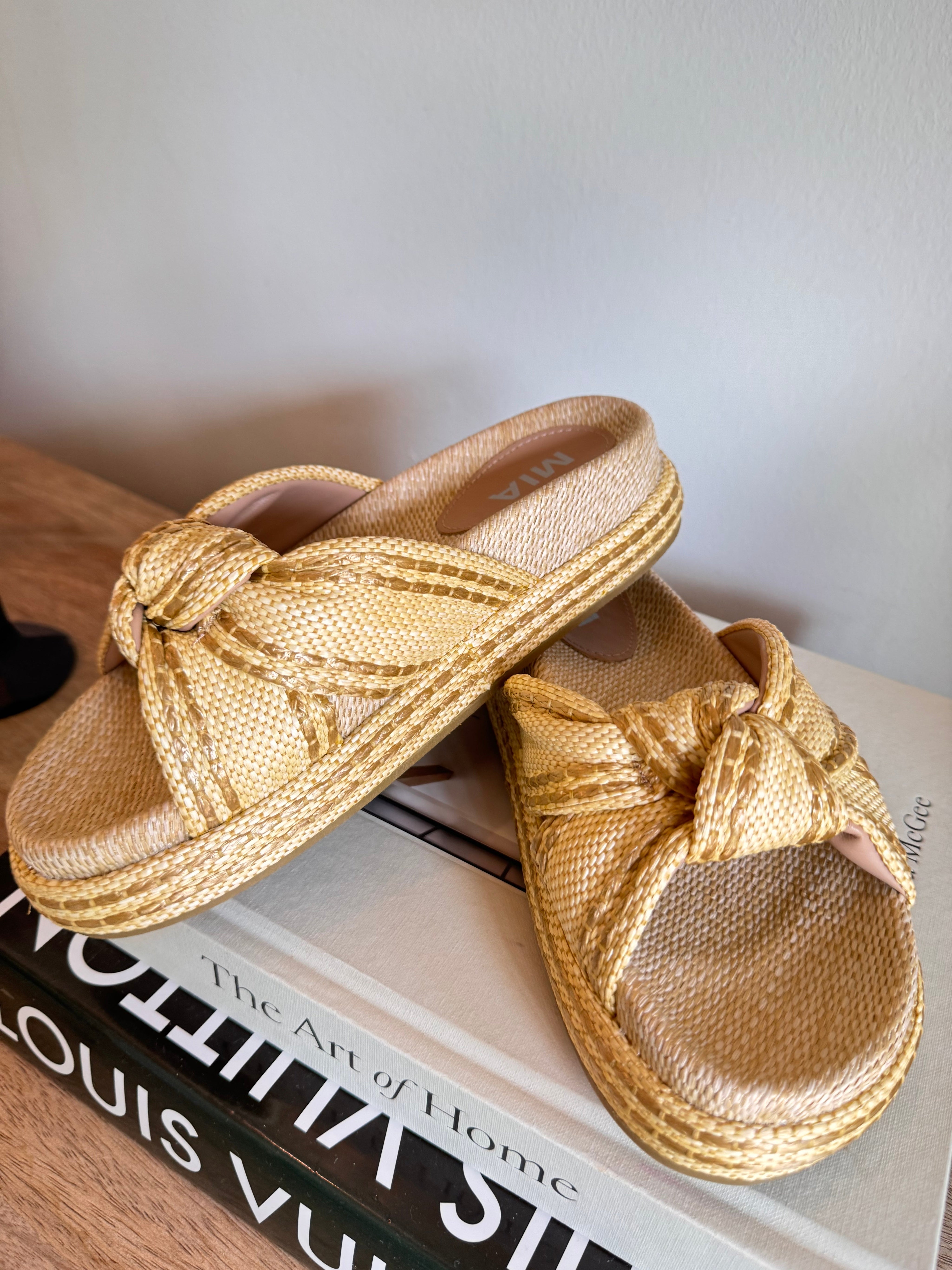 Mia Natural Knot Strap Sandals