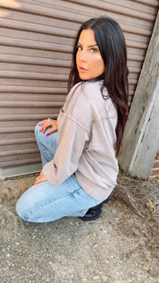 Mocha Soft Oversized Raemode Sweater Top