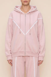 The Greii Soft Baby Pink  Ultra Soft Zip Up Hoodie