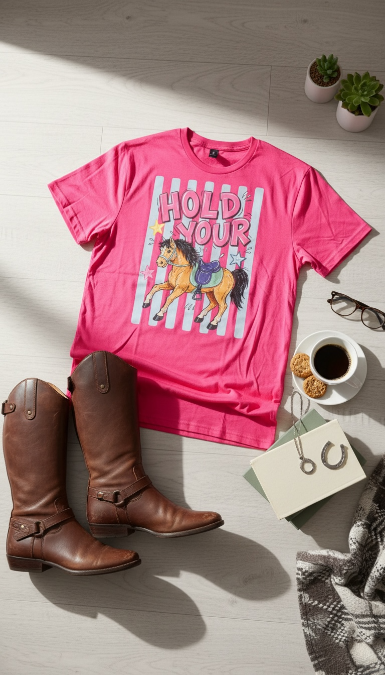 Hold Your Horses Graphic Top