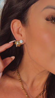Chan Sutt Gold And Crystal Earrings