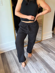 Black Ultra Soft Knit Joggers