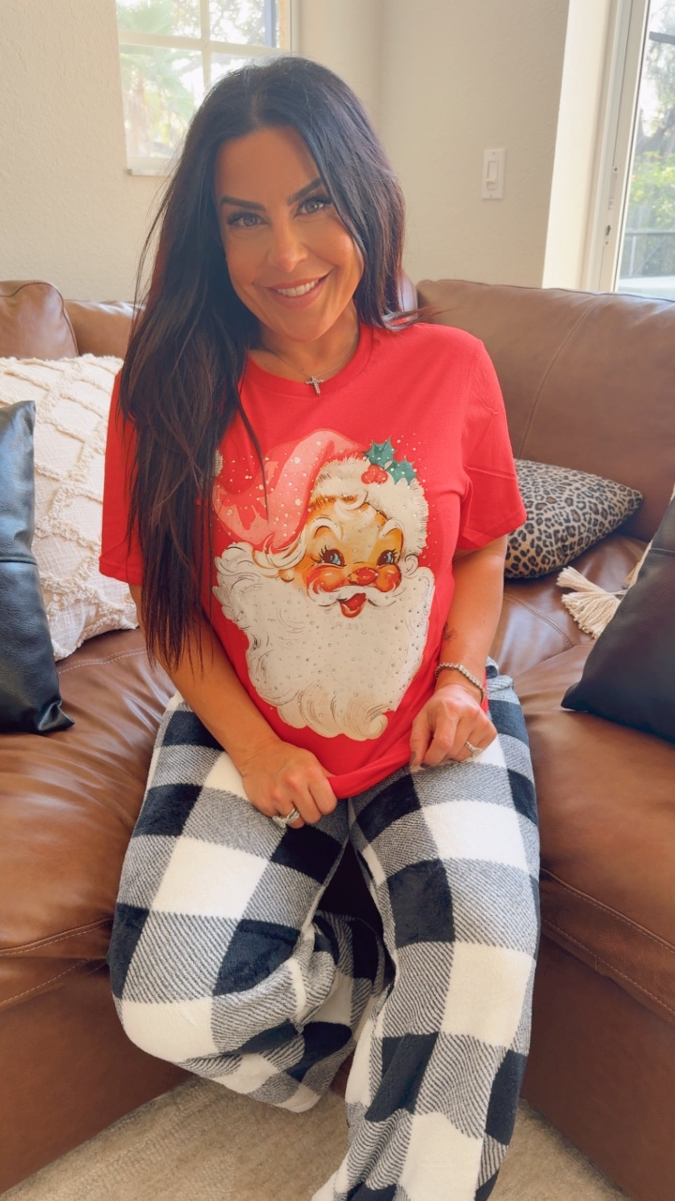 Bella Neane  Santa Crystal Embellished Top