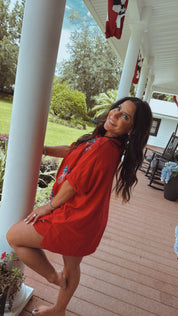 Chic Red White And Blue Sequin Bow Shorts