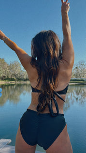 Sassy Black Jeaneane's Custom Bathing Suit Underwire Top