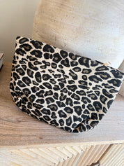 Tan and Black Leopard Zip Bum Bag