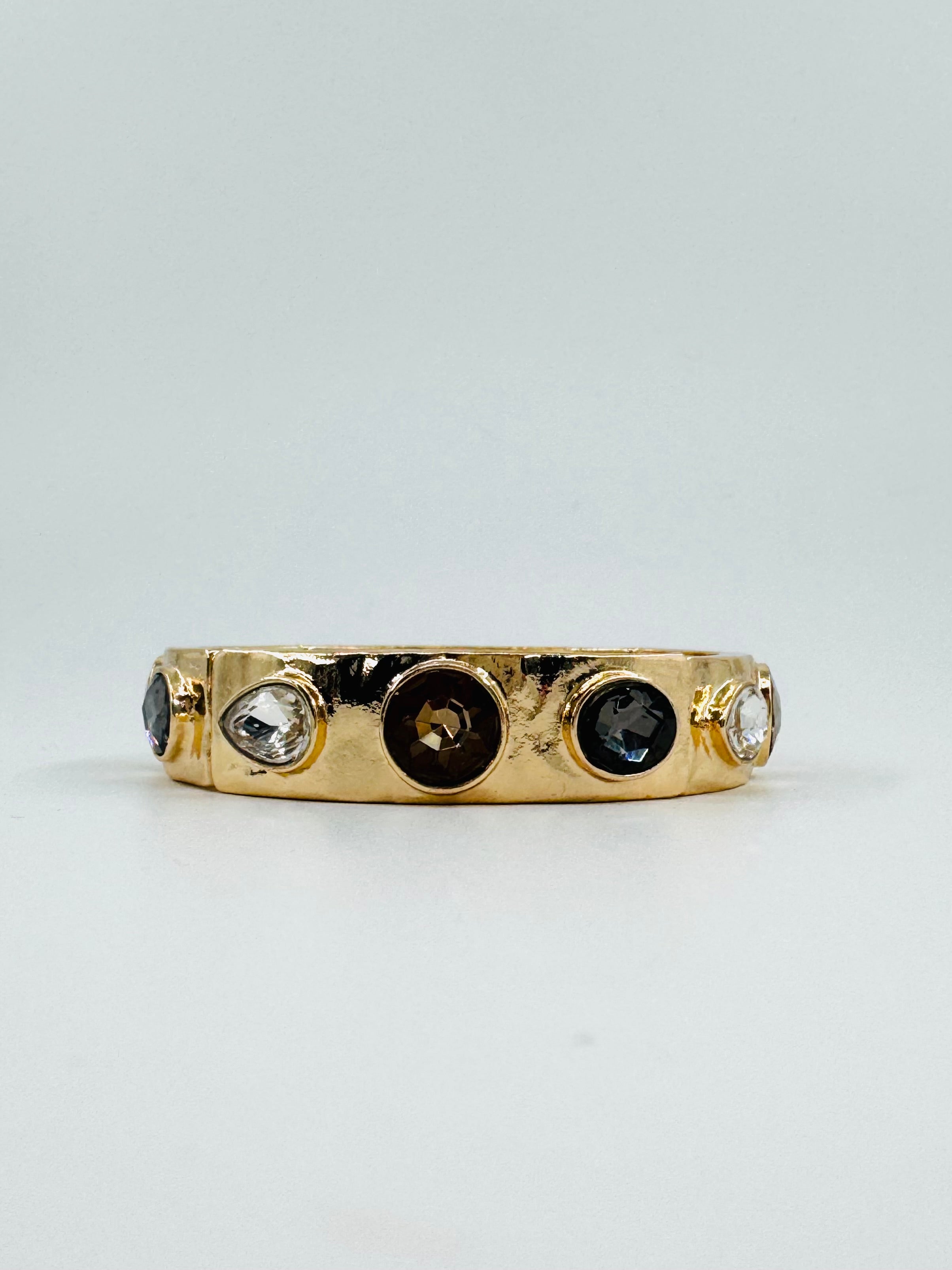 Chunky Gold and Crystal Bracelet