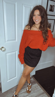 Soft Black Sweater Skort