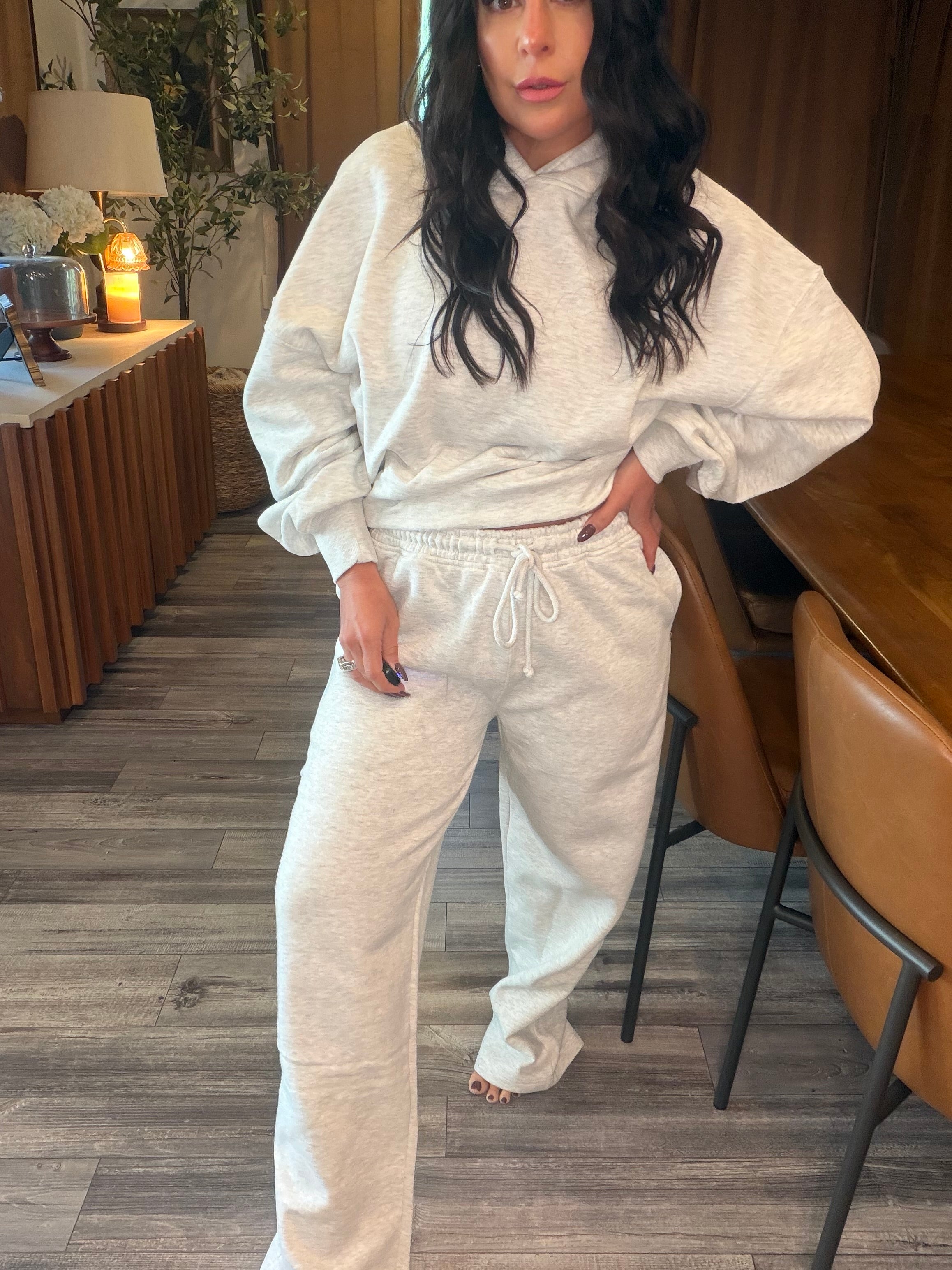 Light Grey Straight Leg Joggers