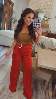 Chic Brown Knit Crop Tank