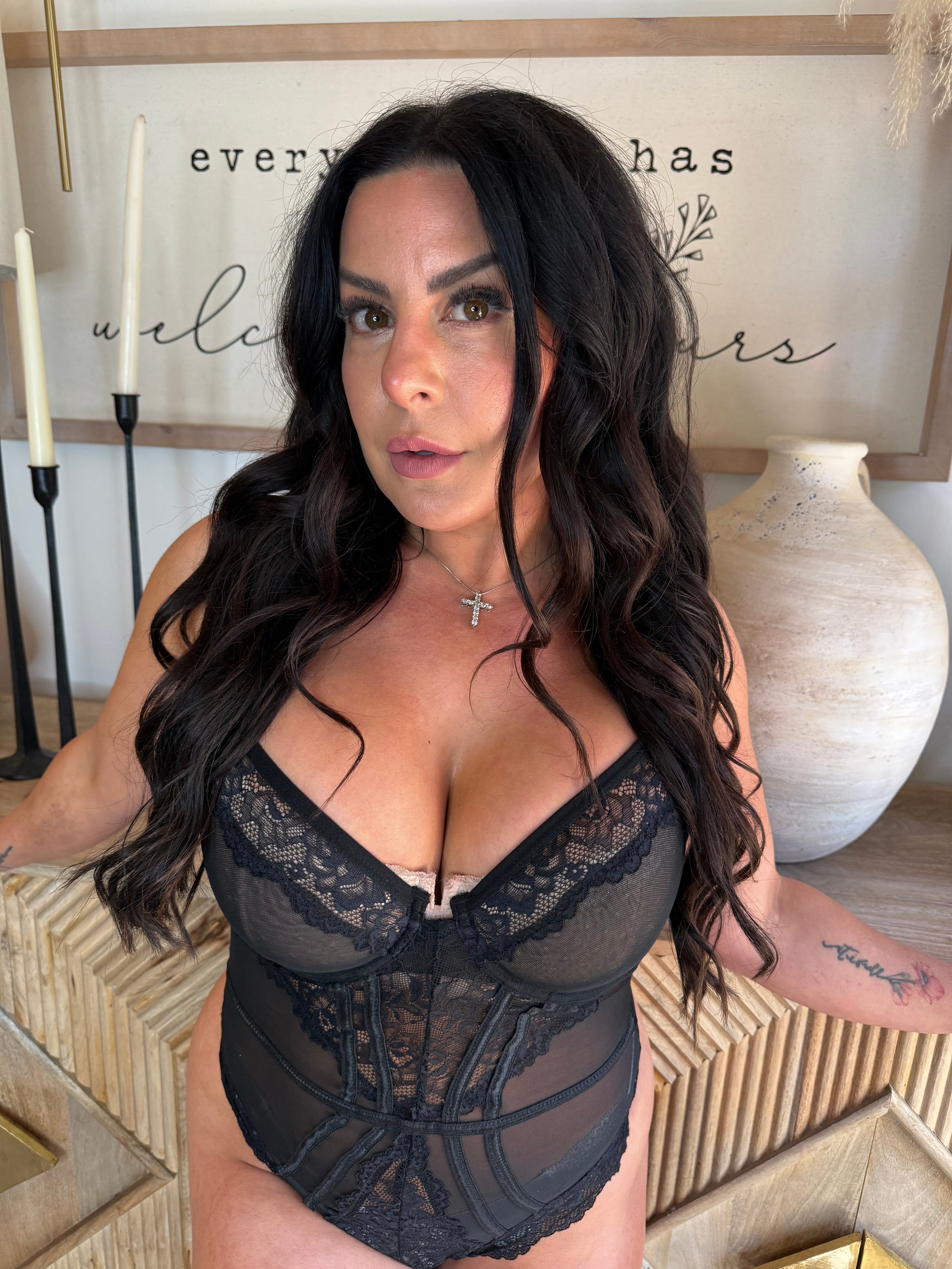 Black Sassy Sheer Lace Shapewear