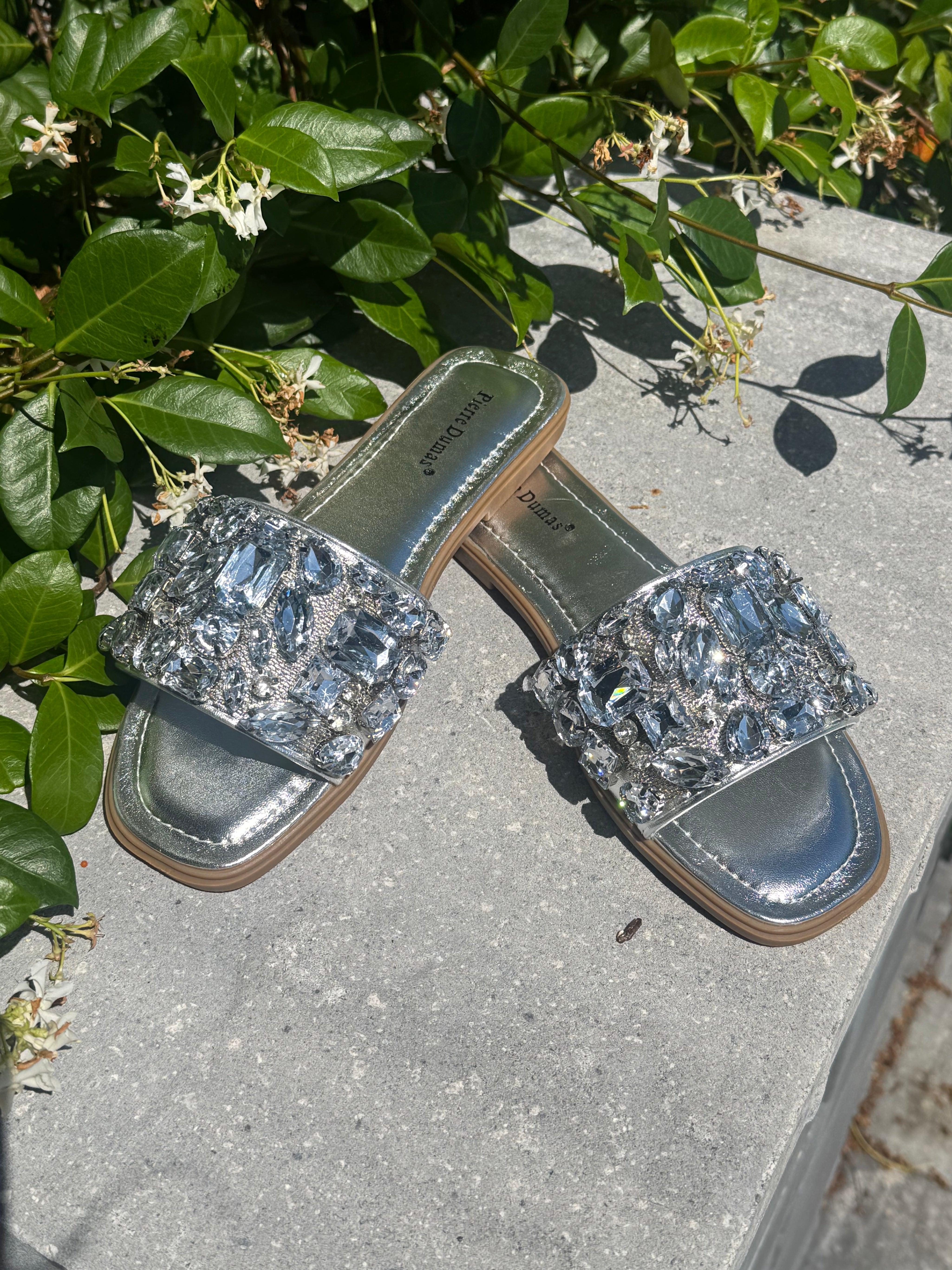 Diva Crystal Sparkle Silver Sandals