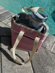 Pink and White Cooler Caddy Bag